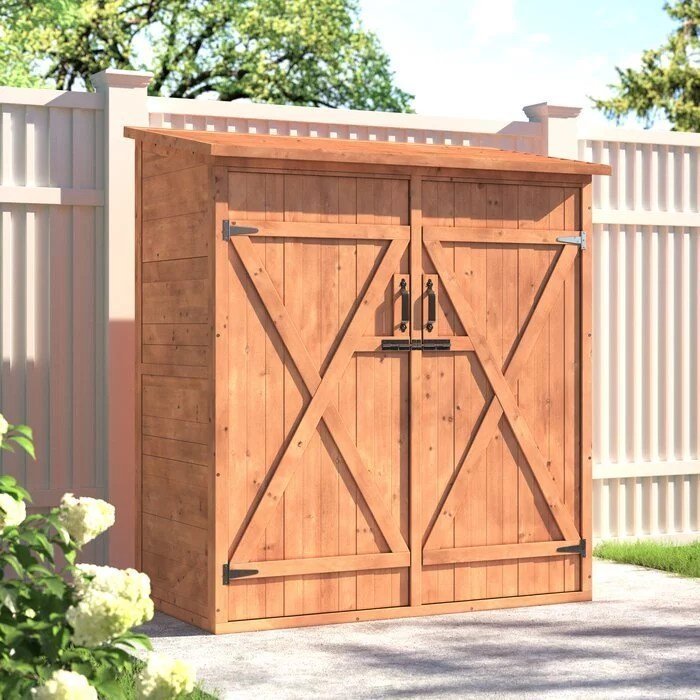 img-463.jpg 5 ft. W x 2 ft. 7 in. D Solid Wood Lean-To Tool Shed - Image 1