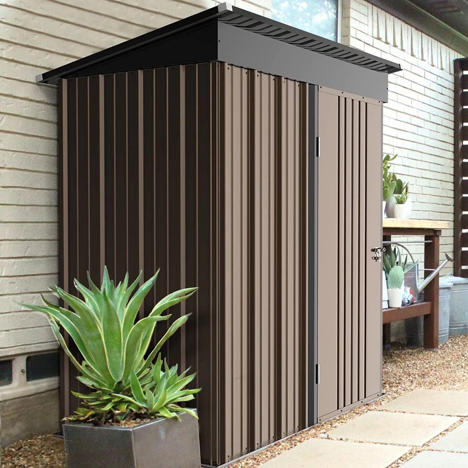 img-465.jpg 5 ft. W x 3 ft. D Stainless Steel Storage Shed - Image 1
