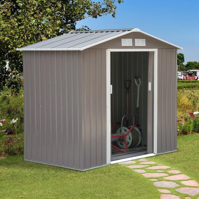 img-475.jpg 7 ft. W x 4.2 ft. D Metal Storage Shed - Image 1