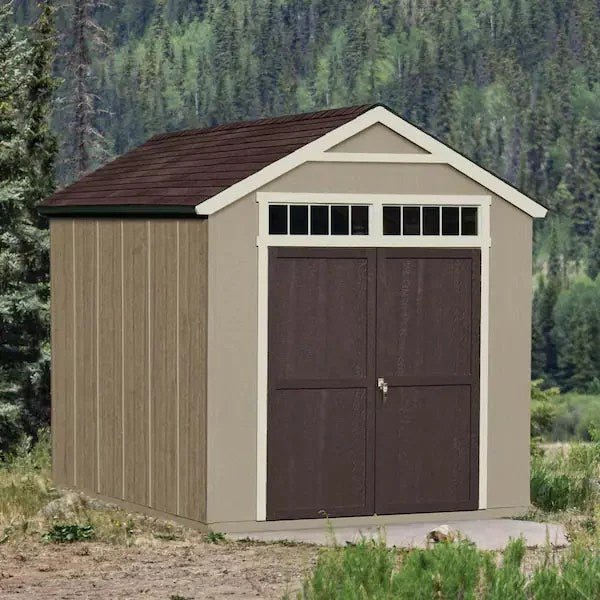 img-493.jpg 8 ft. x 12 ft. Outdoor Wood Storage Shed with transom windows and wrap around loft - Image 1