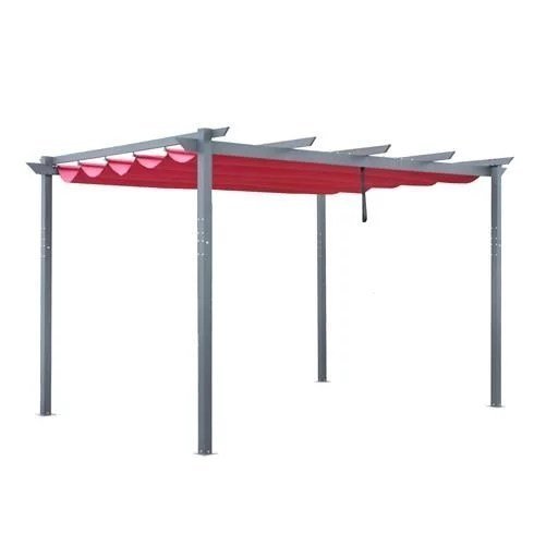 img-516.jpg Aleko Aluminum Outdoor Retractable Canopy Pergola – 13 x 10 Ft – Burgundy Color PERGBURG10X13-AP - Image 1