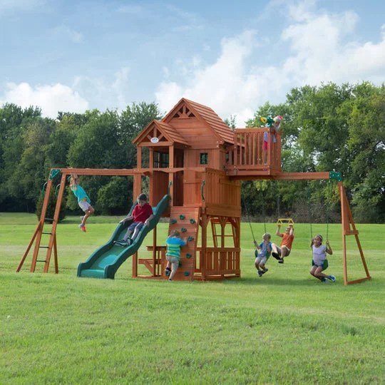 img-771.jpg Outdoor Living Skyfort II Swing Set - Image 1