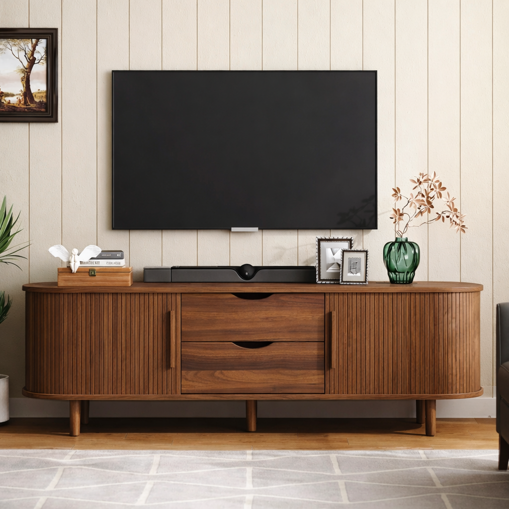 modern-natural-wood-tv-stand-with-fluted-side-panels-for-living-room-1.png Modern TV Stand - Image 1