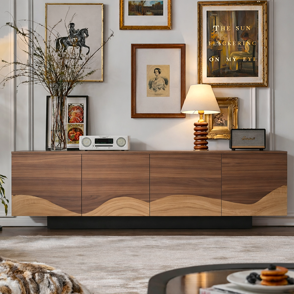 modern-wooden-tv-stand-with-two-tone-wave-pattern-doors-and-minimalist-base-for-living-room-1.png Minimalist TV Stand - Image 1